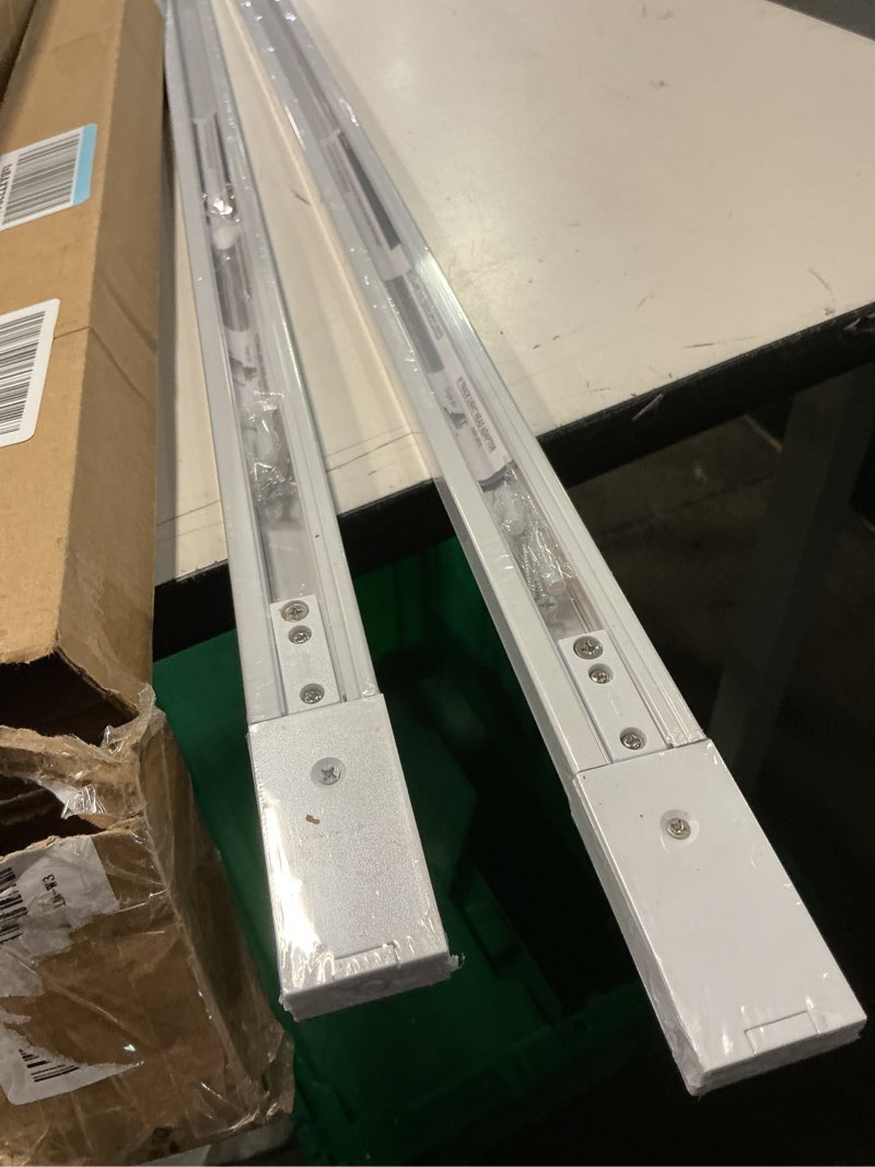 Condition photo showing Good Condition for ami parts 240530601 (left) and 240530701 (right) replacement refrigerator pan hooks compatible with ken-more, frigi-daire refrigerators - drawer sliding support rail