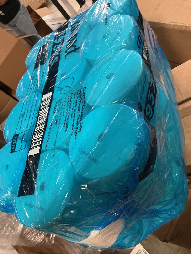 Condition photo showing Good Condition for georgia pacific compact toilet tissue: 36 count  white  4  x 4.5   coreless roll