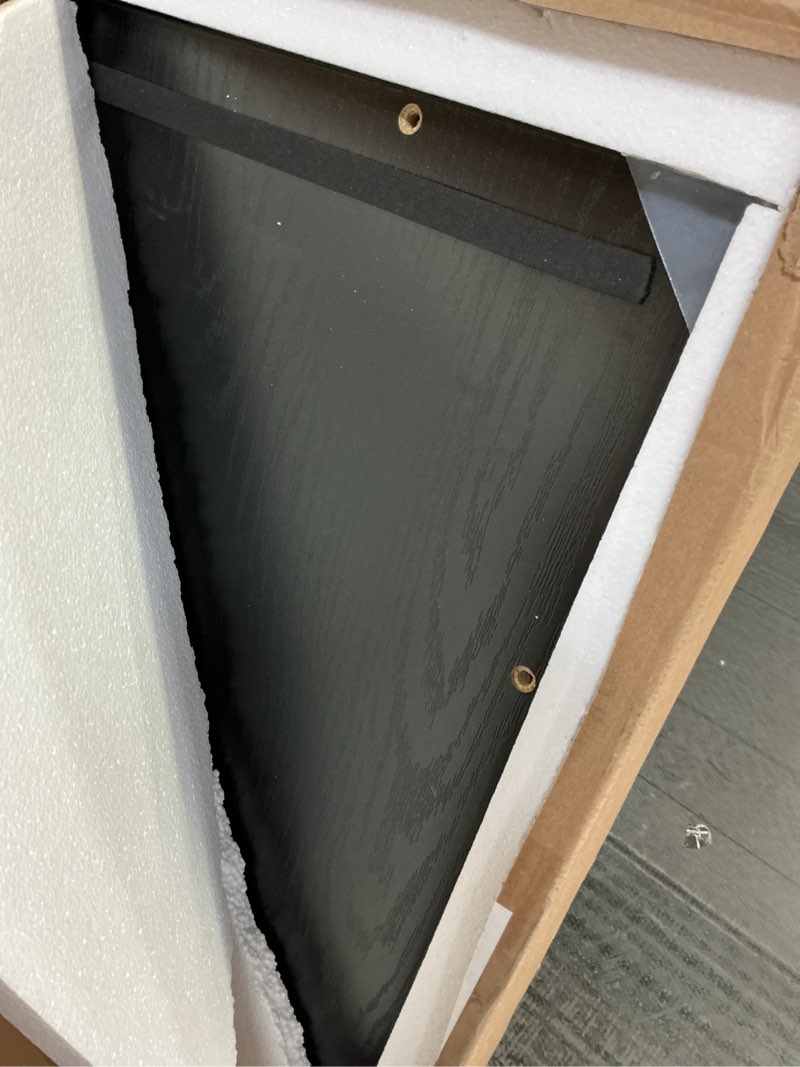Condition photo showing Good Condition for fivesun washer dryer countertop, 27.5" x 54“ wood washer and dryer countertop with edge rails for laundry room organization and storage, black