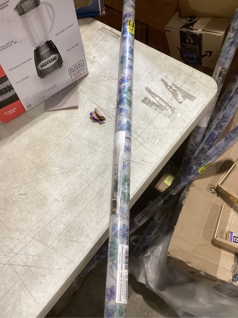 Condition photo showing Good Condition for somwise frosted glass window privacy film with tools, heat blocking, anti-uv, anti-glare, static cling, decor for home bathroom door, renter friendly, removable, reusable, blue 35inchx78.5inch blue&purple 35*78.5