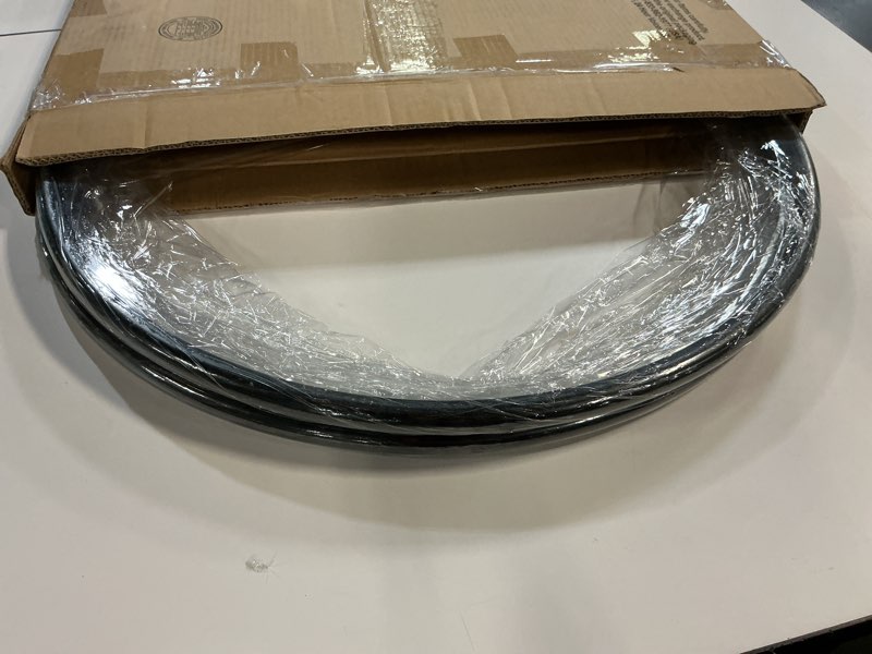 Condition photo showing New/Like New for Sunnydaze 24-Inch Outdoor Firewood Rack Hoop - Indoor Round Tubular Steel Fireplace Wood Holder - 300-lb Capacity 24 in No Cover