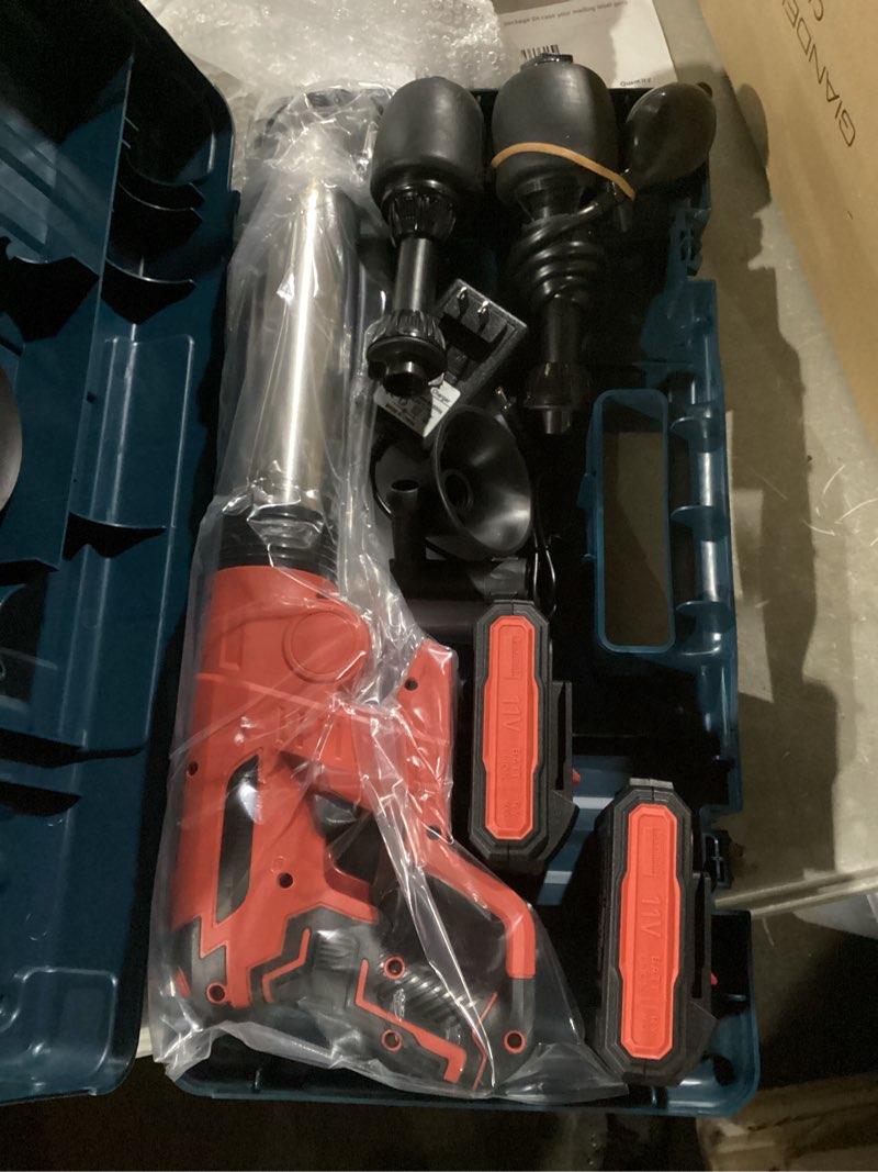 Condition photo showing Good Condition for electric toilet plunger with 2 batteries?drain clog remover tools,high pressure air toilet plungers heavy duty plunger for toilet,bathroom,floor drain,sewer,pipe?red