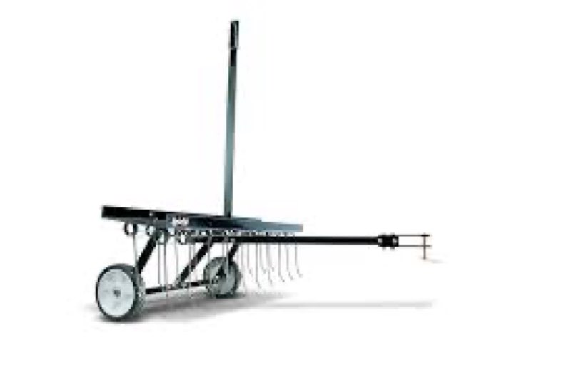 (Incomplete)Agri-Fab 45-0295 48in Tow Behind Lawn Dethatcher,24 Durable Spring Steel Tines Lawn dethatcher, Desi