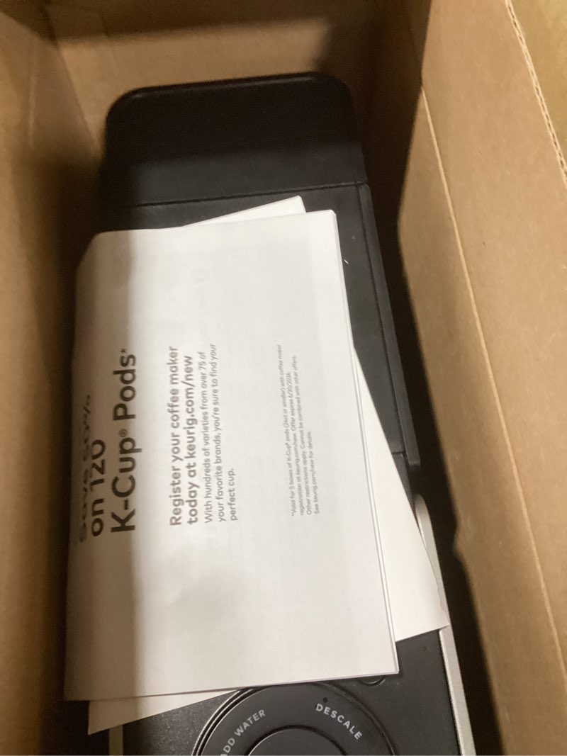 Condition photo showing New/Like New for Keurig K-Slim Single Serve K-Cup Pod Coffee Maker, Multistream Technology, 3 Brew Sizes, Slim and Sleek Design, 46oz Removable Reservoir, Black