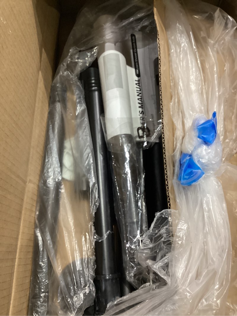 Condition photo showing Good Condition for tension curtain rod extra long outdoor curtain rod black shower curtain rods no drilling 31-168 in?2.58-14ft?adjustable spring tension rods heavy duty for bathroom patio window rust proof 31-168" black