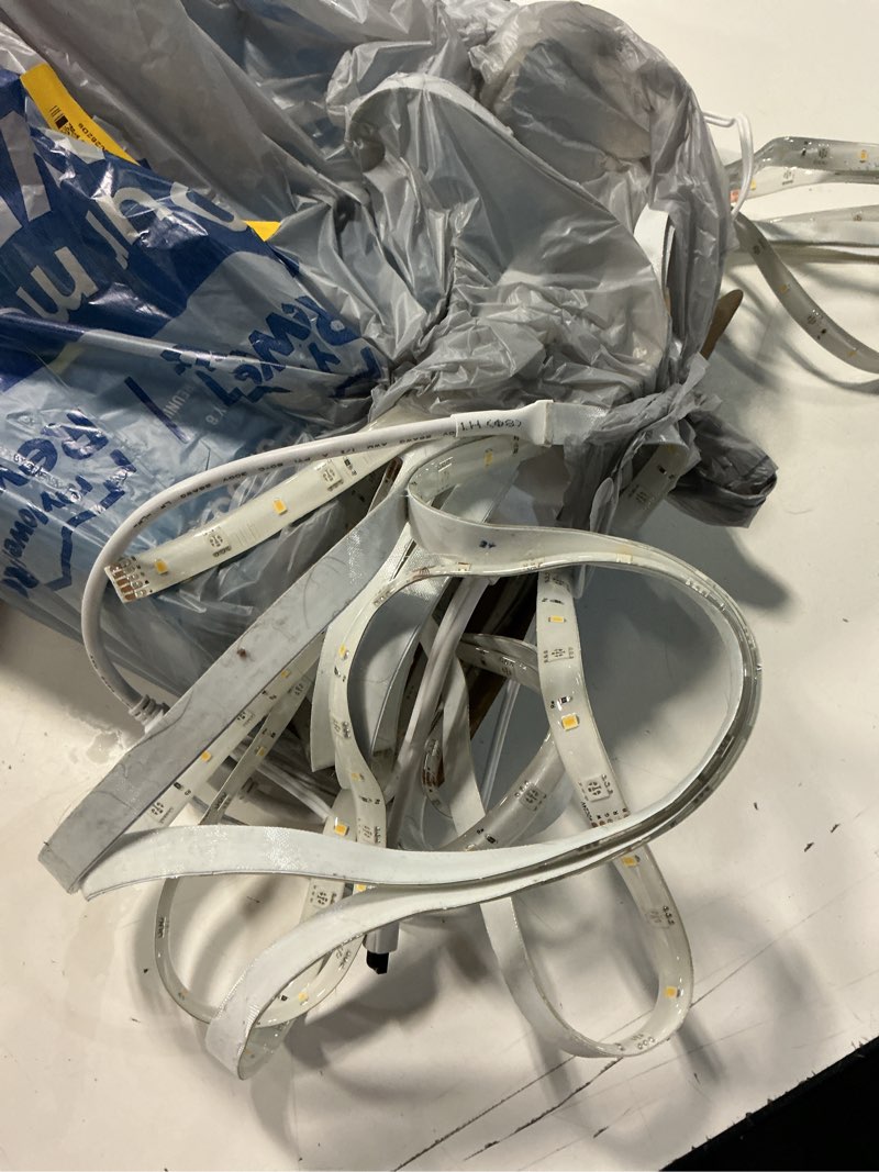 Condition photo showing As Is for + bought last week utilitech indoor/outdoor 24-ft led multicolor strip light 