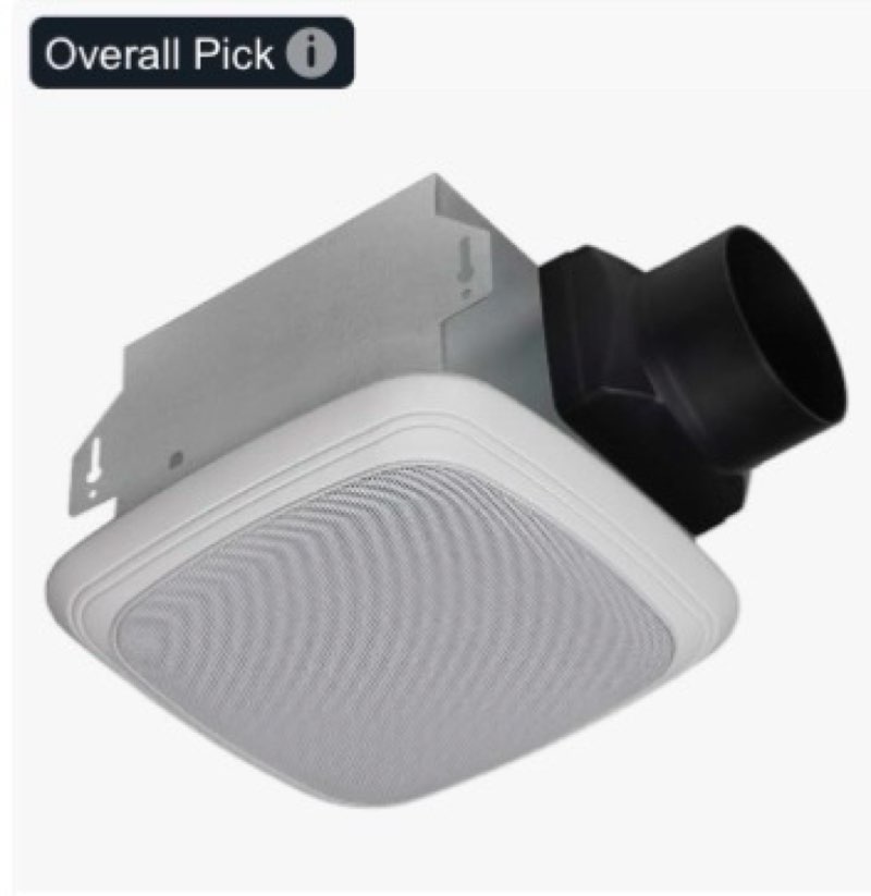 Homewerks 7130-13-BT White Decorative LED, Bluetooth Bathroom Exhaust Fan NEW 