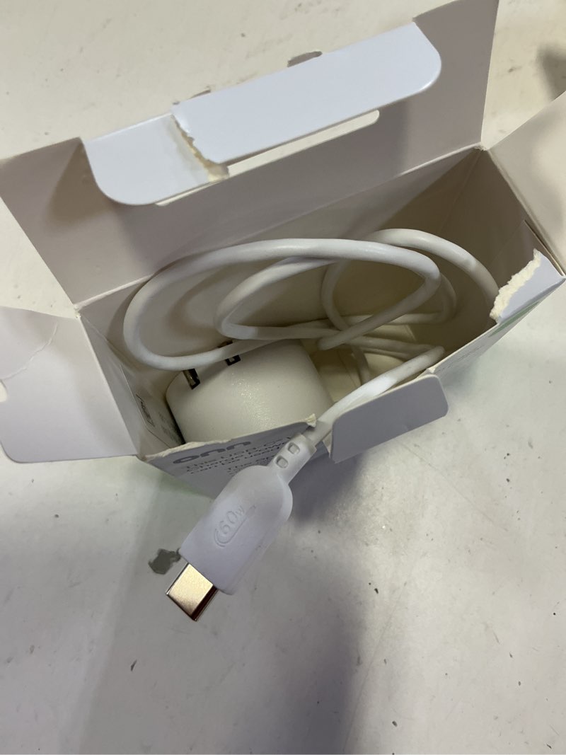 Condition photo showing Good Condition for onn. 20w power delivery wall charging kit with usb-c charging cable  white