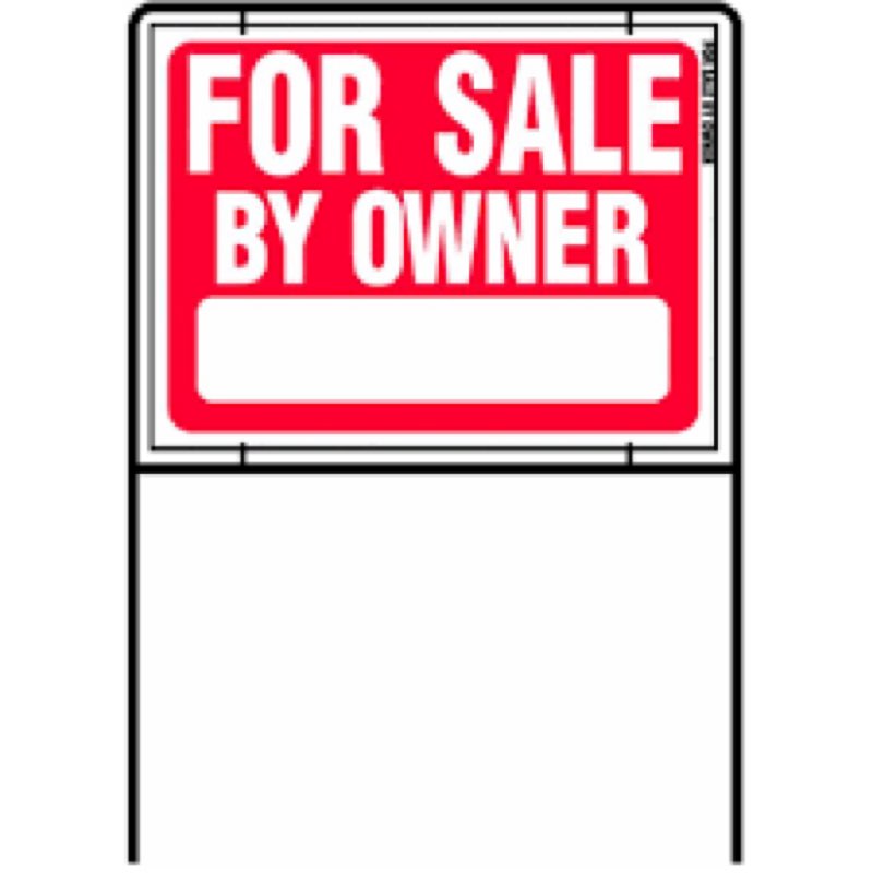 HY-KO Products RSF-605 FOR SALE BY OWNER SIGN 36 in H x 24.5 in W Red & White 24.5x36 FOR SALE BY OWNER