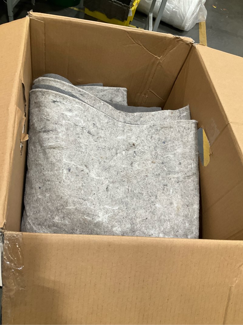 Condition photo showing As Is for mohawk home felt rug pad 8' x 10' - 1/4 inch thick cushion for area rugs, protective underlay for hardwood floors, comfort and insulation – felt only pad 1/4 inch ultra premium all surface 8' x 10' (rectangular)