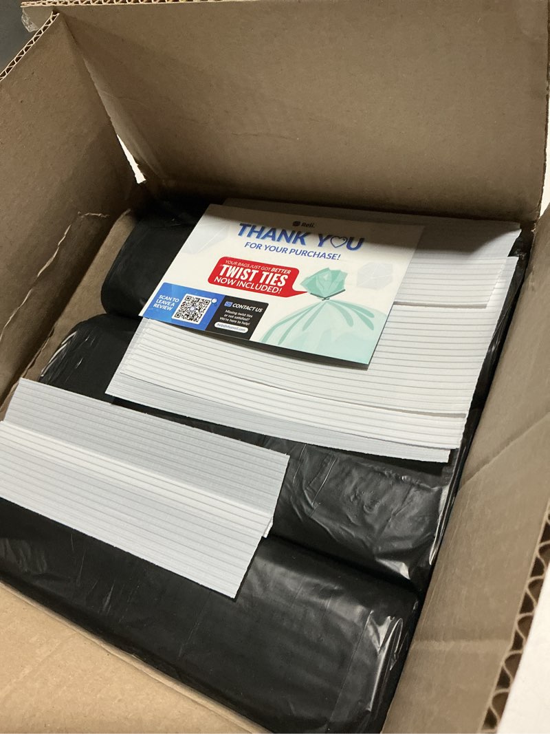 Condition photo showing Good Condition for reli. 55-60 gallon trash bags heavy duty | 150 count | 50-60 gallon | large black garbage bags | made in usa