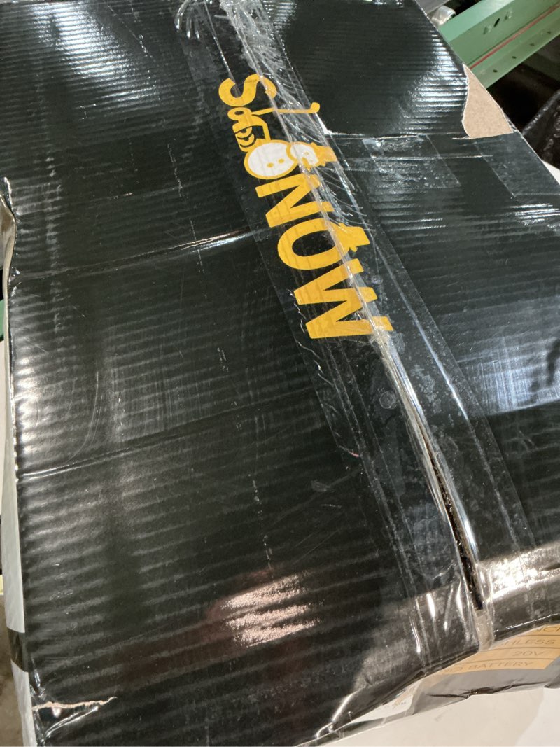 Condition photo showing item condition for Cordless Snow Shovel, 20V Electric Snow Blower Compatible with De-Wait(No Battery), 13.5 Inch Cordless Snow Removal Shovel with Directional Plate - Yellow No Battery-Yellow