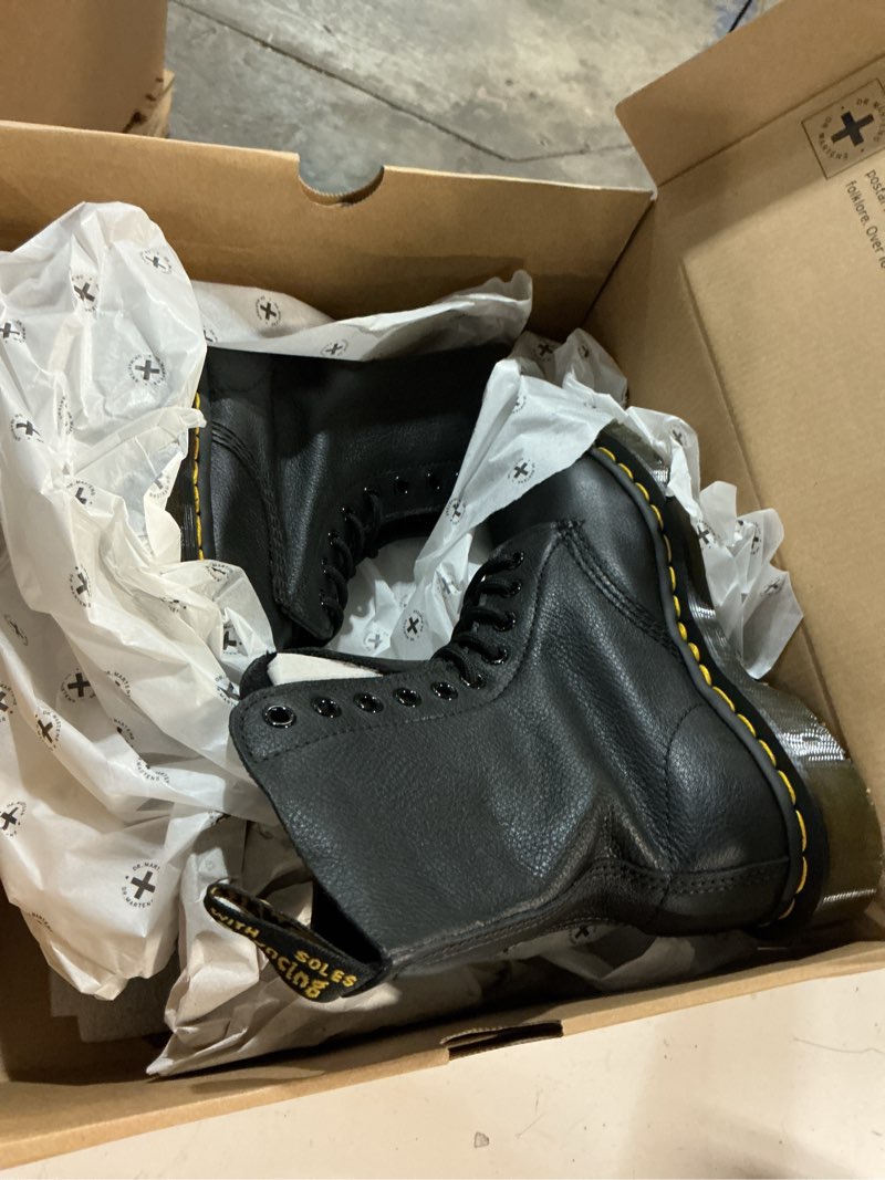 Condition photo showing Good Condition for dr. martens model for style 22524001 is a dr. martens women's 1490 10-eye virginia boot(size 5)