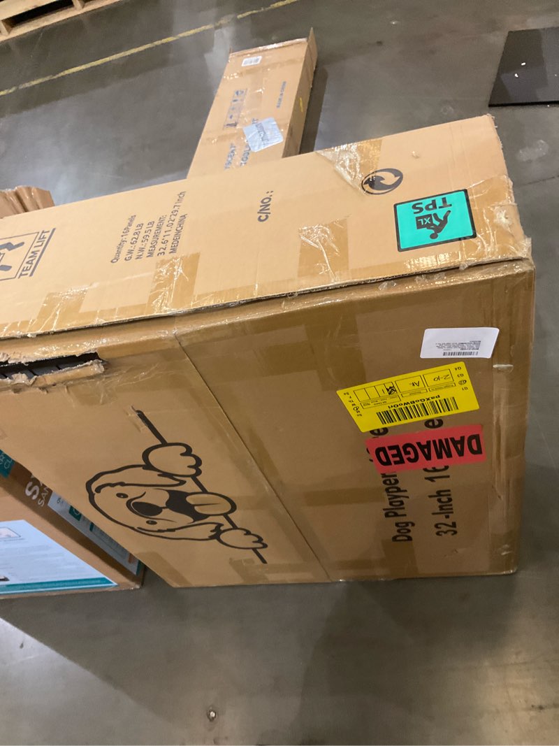 Condition photo showing As Is for Dog Playpen,32/40/45 Inch Height in Heavy Duty, Folding Indoor Outdoor Anti-Rust Dog Exercise Fence, Portable Pet Playpen with Door for Large Medium Small Dogs and Pet (16 Panels, 32 Inch) Silver 32 Inch 16 Panels