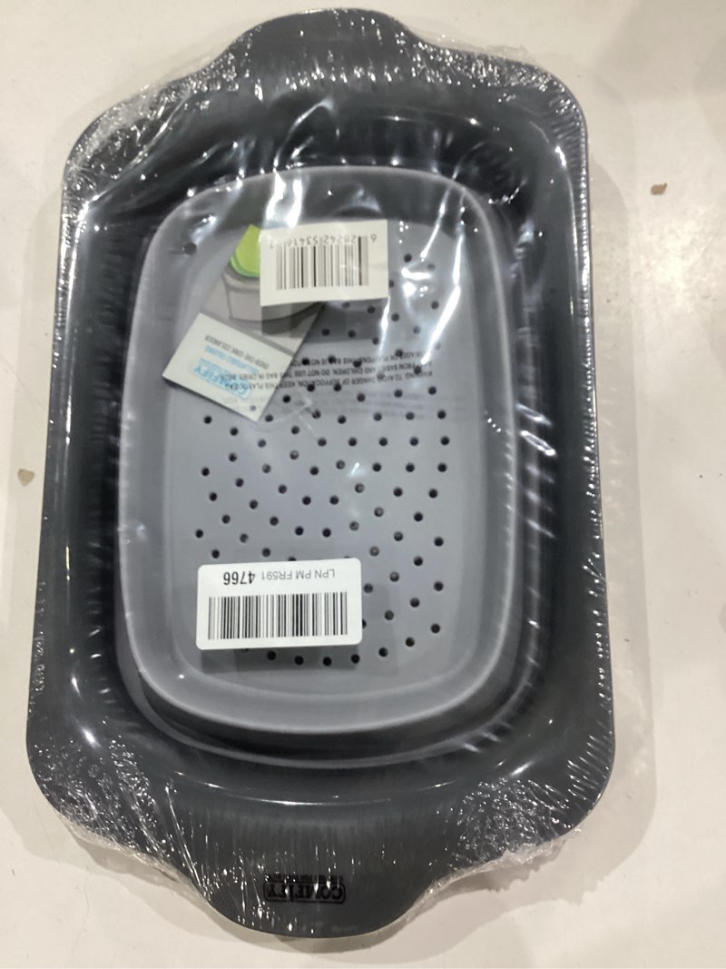 Condition photo showing Good Condition for comfify xl large kitchen strainer - collapsible silicone over-the-sink colander with extendable handles - use with pasta, fruit, berries & veggie - 6 quart - gray
