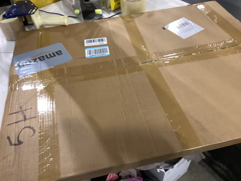 Condition photo showing New/Like New for wood 20x28 picture frame with 16x24 mat, display 16x24 with mat or 20x28 without mat, wood 20 by 28 photo frame, 20 x 28 frame for wall hanging display, deep brown 1 20x28 inch