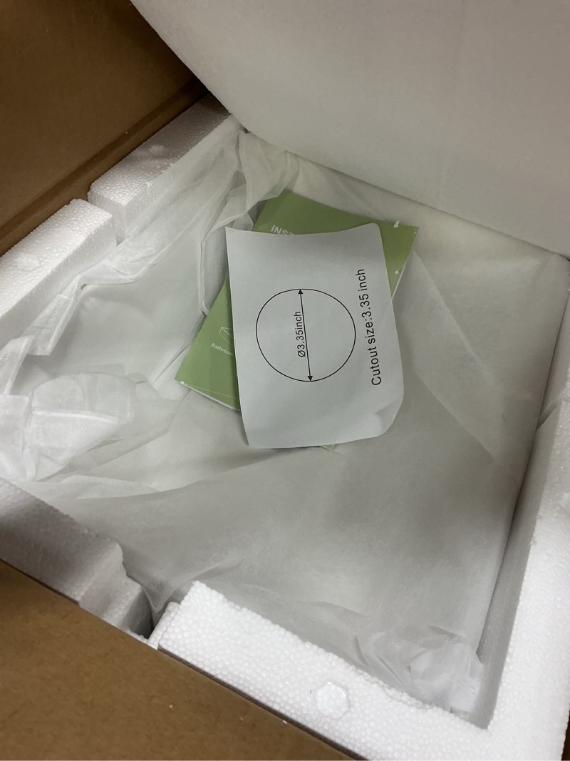 Condition photo showing Good Condition for Kichae Vessel Sink Rectangular - 16"x12" Modern White Bathroom Sink Rectangle Above Counter Porcelain Ceramic Vessel Vanity Sink Art Basin 16"x12" White