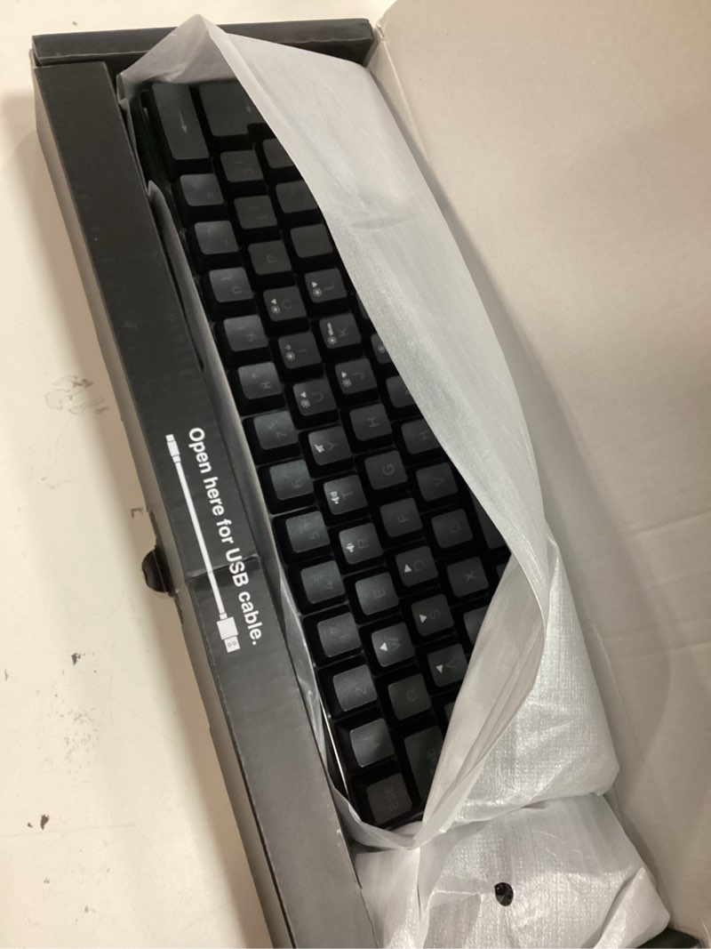 Condition photo showing Good Condition for redthunder 60% gaming keyboard and mouse combo, ultra-compact 61 keys rgb backlit mini keyboard, lightweight 7200 dpi honeycomb optical, wired gaming set for pc mac ps5 xbox gamer(black) 01 black wired combo