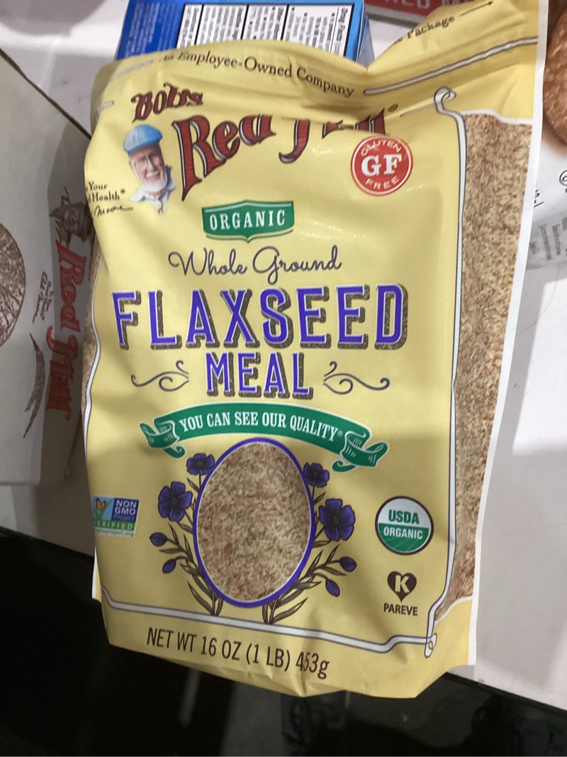 Condition photo showing New/Like New for Bob's Red Mill Organic Brown Flaxseed Meal, 16-Ounce (Pack of 2) 16 Ounce (Pack of 2)