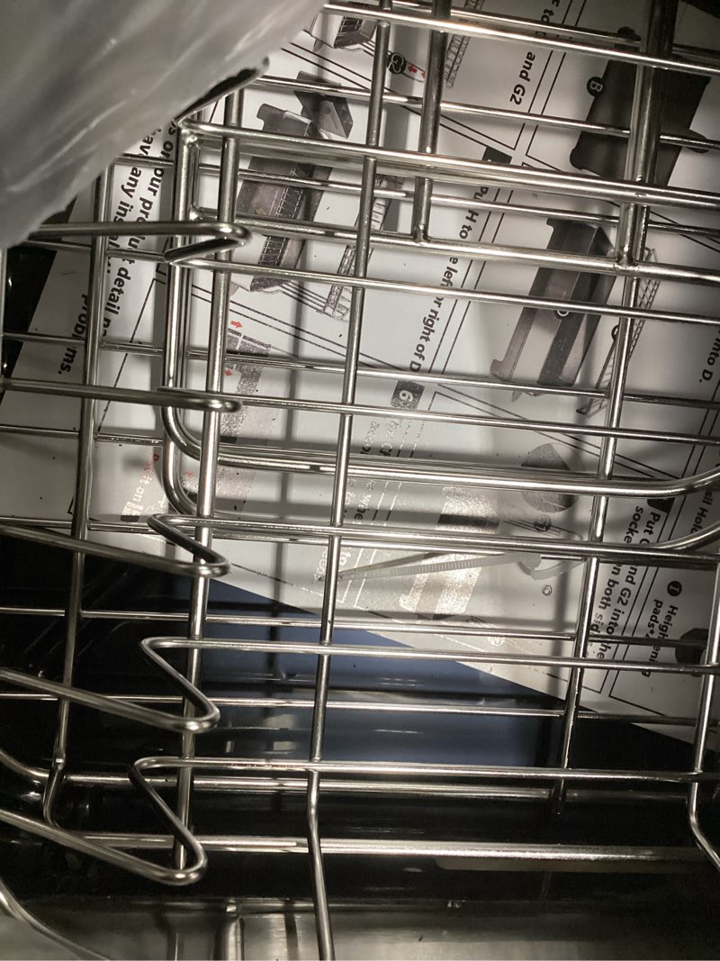 Condition photo showing Good Condition for boosiny extra large two tier stainless steel dish drainer drying rack with drainboard for kitchen counter, modern black and silver, rust proof metal, space saving countertop big plate dryer and tray 2 tier-extra large