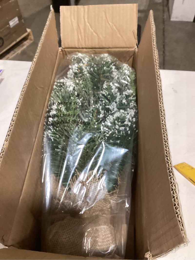 Condition photo showing Good Condition for deeinglif 2ft Mini Christmas Trees 24" with LED Lights and Pine,Tabletop Branches Cones and Cloth Ba