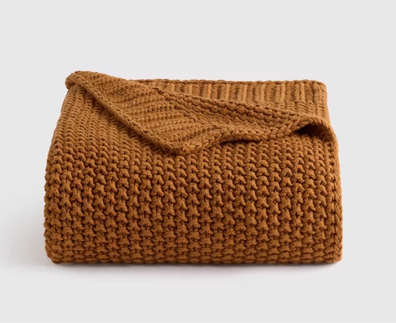 quince cotton fisherman throw