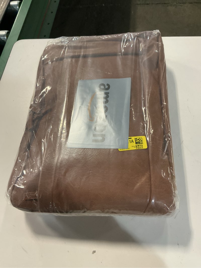 Condition photo showing New/Like New for Faux Leather Messenger Bag for Men | 17-17.3 Inch Leather Mens Laptop Bag Leather Briefcasen Convertible Backpack 3 in 1 Computer Handbags Work Bag Shoulder Crossbody Bag Office | Vintage Brown Brown-1