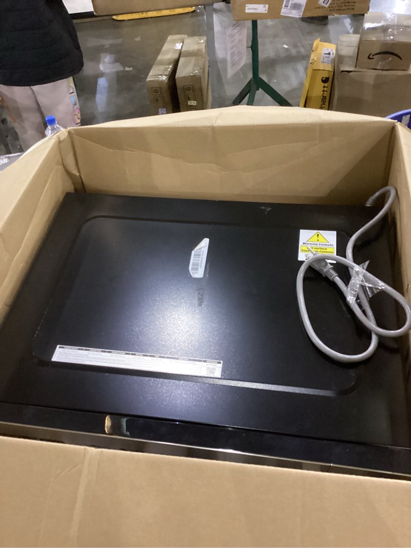 Condition photo showing As Is for Toshiba ML-EM62P(SS) Large Countertop Microwave with Smart Sensor, 6 Menus, Auto Defrost, ECO Mode, Mute Option & 16.5" Position Memory Turntable, 2.2 Cu Ft, 1200W, Stainless Steel Sensor-2.2 Cu.Ft.