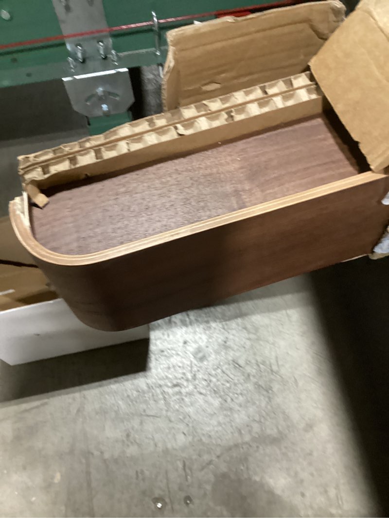 Condition photo showing New/Like New for Kazai. Wall-Mounted Coat Rack 'Toke' - Modern Design with Hidden Wall Hooks - Solid Wood Veneer Panel Hanger - Walnut 8 Hooks Walnut