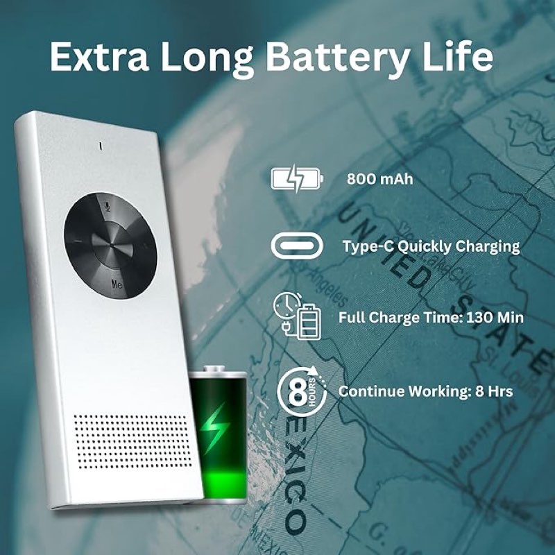 pro language translator device, real-time voice translation, instant pocket ai translator device, support 60+ languages. traductor for business, study travel traductor de ingles español