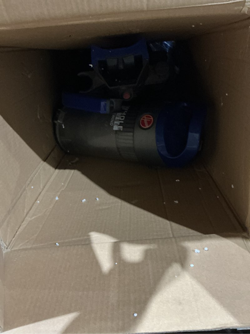 Condition photo showing As Is for hoover windtunnel 2 whole house rewind bagless vacuum cleaner, corded upright vac, hepa media filtration, blocks allergens and absorbs odors, corded vacuum cleaners for home use whole house rewind windtunnel 2