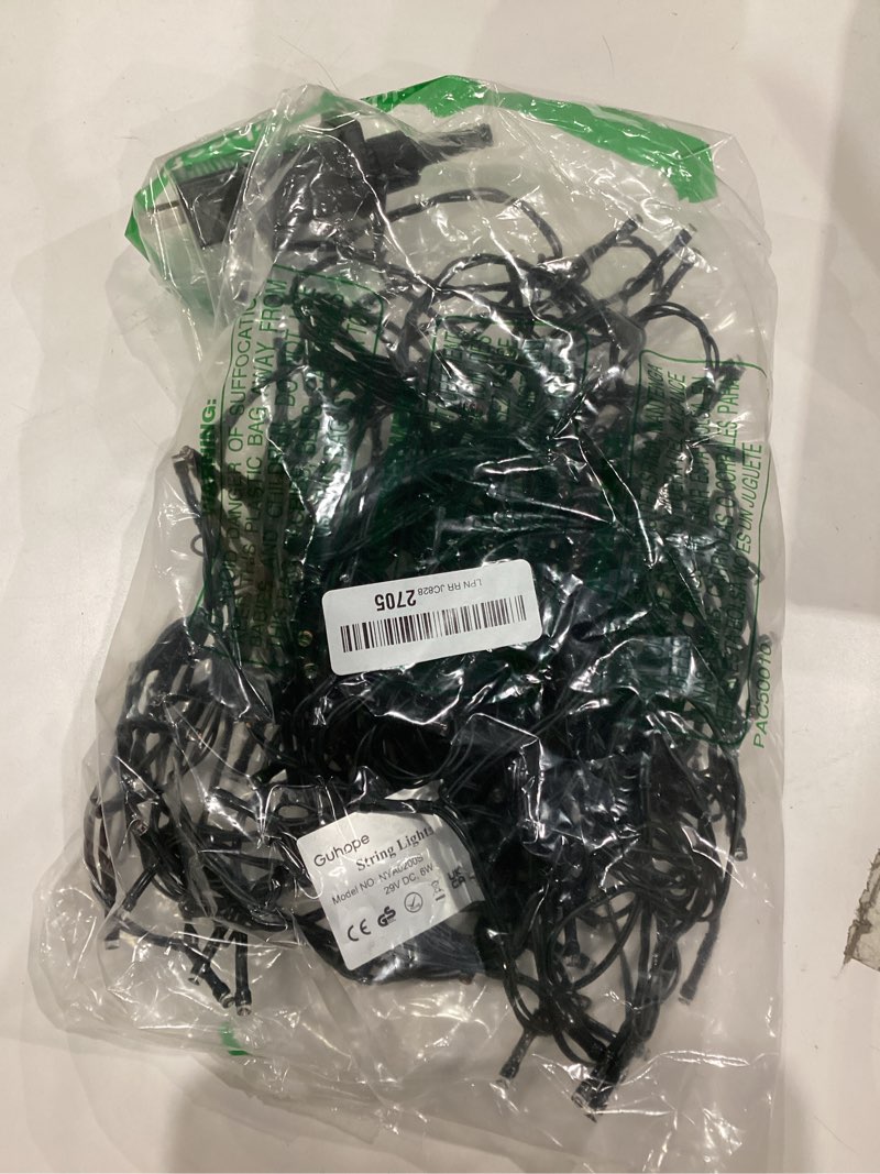 Condition photo showing As Is for 66ft 200 LED Christmas Tree String Lights Outdoor Fairy Lights Plug in, Expandable Green Wire Clear Bulbs Mini Lights 8 Modes, Xmas Wedding Party Decoration (Multicolor) Multicolor 200 LED