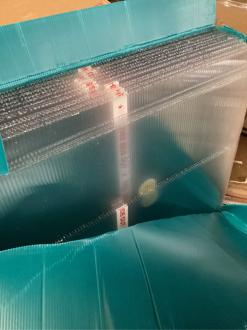 Condition photo showing Good Condition for 2 box included, Palram - Canopia 6x10 Greenhouse Kit, Hobby Walk-In Twin-Wall UV Polycarbonate Heavy Duty Aluminum Frame, Lockable Door, Adjustable Roof Vent, Rain Gutters, Galvanized Steel Base, Mythos (Silver) Silver 6 Ft. x 10 Ft.