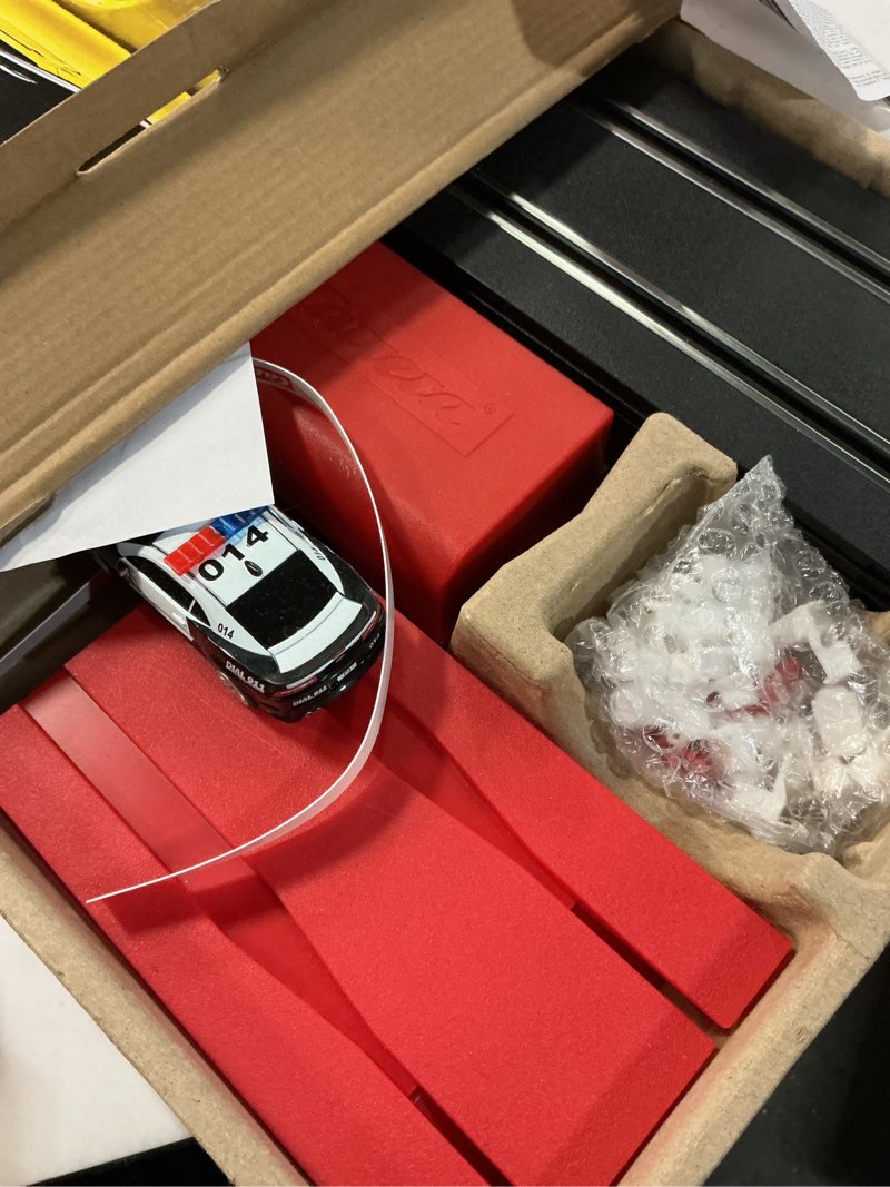 Condition photo showing Good Condition for carrera 63519 police battery operated 1:43 scale slot car racing track set with jump ramp