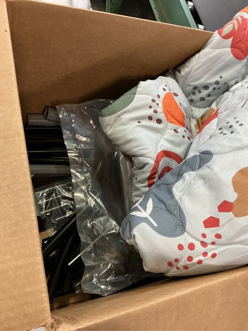 Condition photo showing As Is for 74x50 Inch Baby Playpen with Mat, Playpen with Cute Mat for Babies and Toddlers Play Pen Playards Safety Gate Fence Active Center Indoor Grey + Mat 74x50 Inch