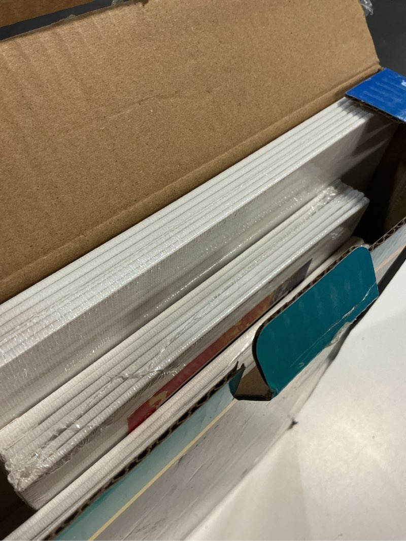 Condition photo showing Good Condition for keff 24-pack  canvas for painting, 6 of 5x7, 8x10, 9x12,11x14 painting canvas boards, art supplies for adults & kids - 100% cotton primed canvases for painting acrylic, oil, watercolor 24 pack - 6 of each, 5x7, 8x10, 9x12, 11x14 24