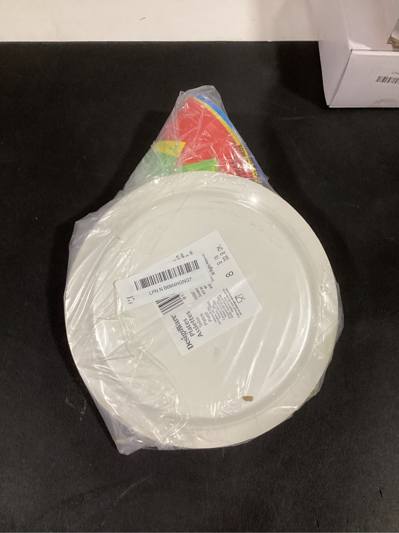 Condition photo showing As Is for Sesame Street Party Decorations Kit for 8 Guests - Bundle with Table Cover, Plates, Napkins, Hat Featuring Elmo, Big Bird, and Cookie Monster for Birthday | Sesame Street Party Supplies Set