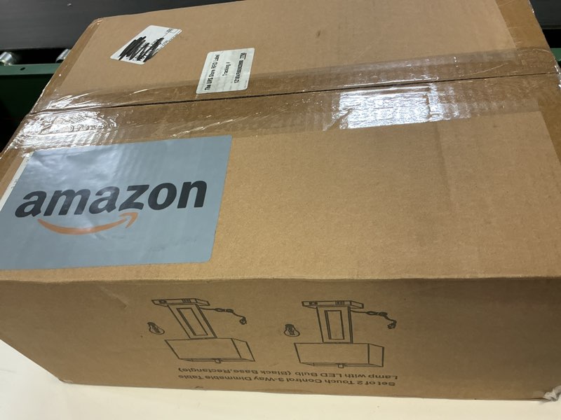 Condition photo showing New/Like New for Set of 2 Touch Control Table Lamp with 2 USB Ports, 3-Way Dimmable Modern Nightstand Lamp Sets Bedside Touch Desk Lamp with Fabric Cream Shade For Bedroom Table Living Room Reading, Included Bulbs Beige(Shade) Large(22'')