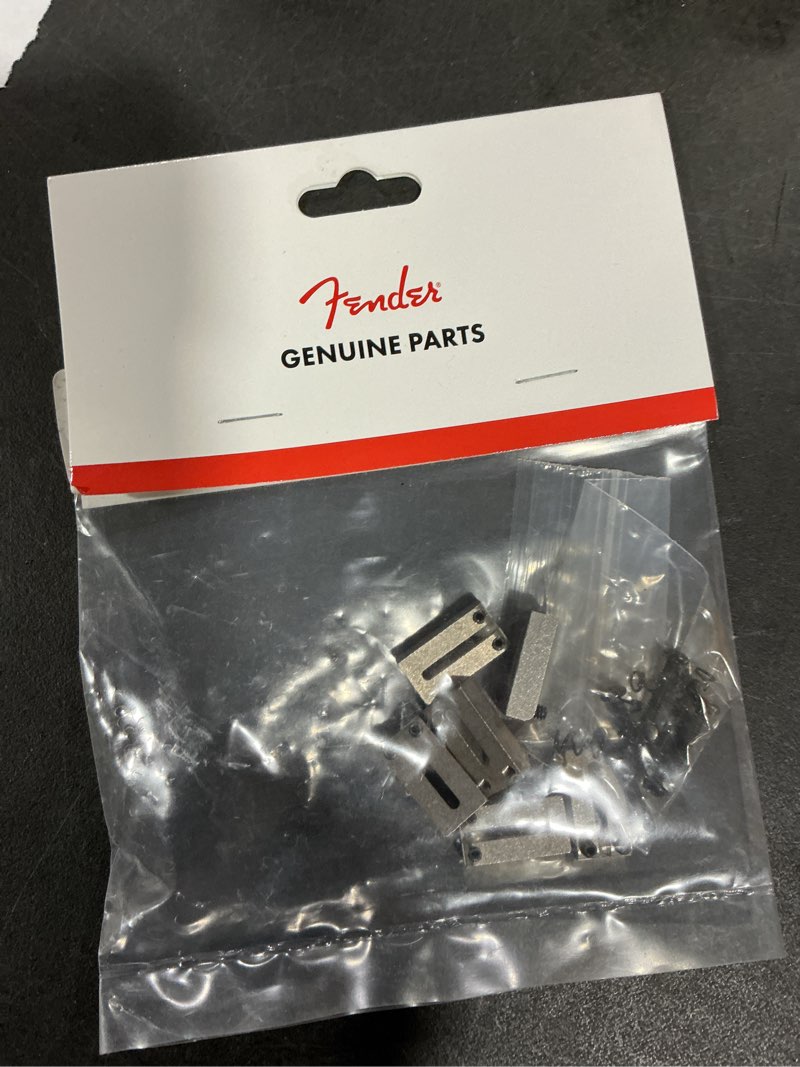 Condition photo showing New/Like New for Fender American Series Strat/Tele Bridge Sections/Saddles Powder Coated, Set of 6