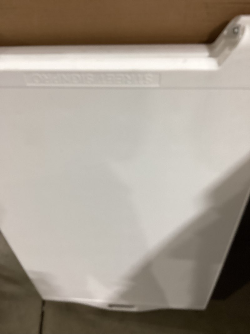 Condition photo showing Good Condition for m&t displays street signpro board, white 24x36 inch weatherproof sandwich board a-frame sidewalk curb sign holder folding portable double sided advertising display for restaurant cafe