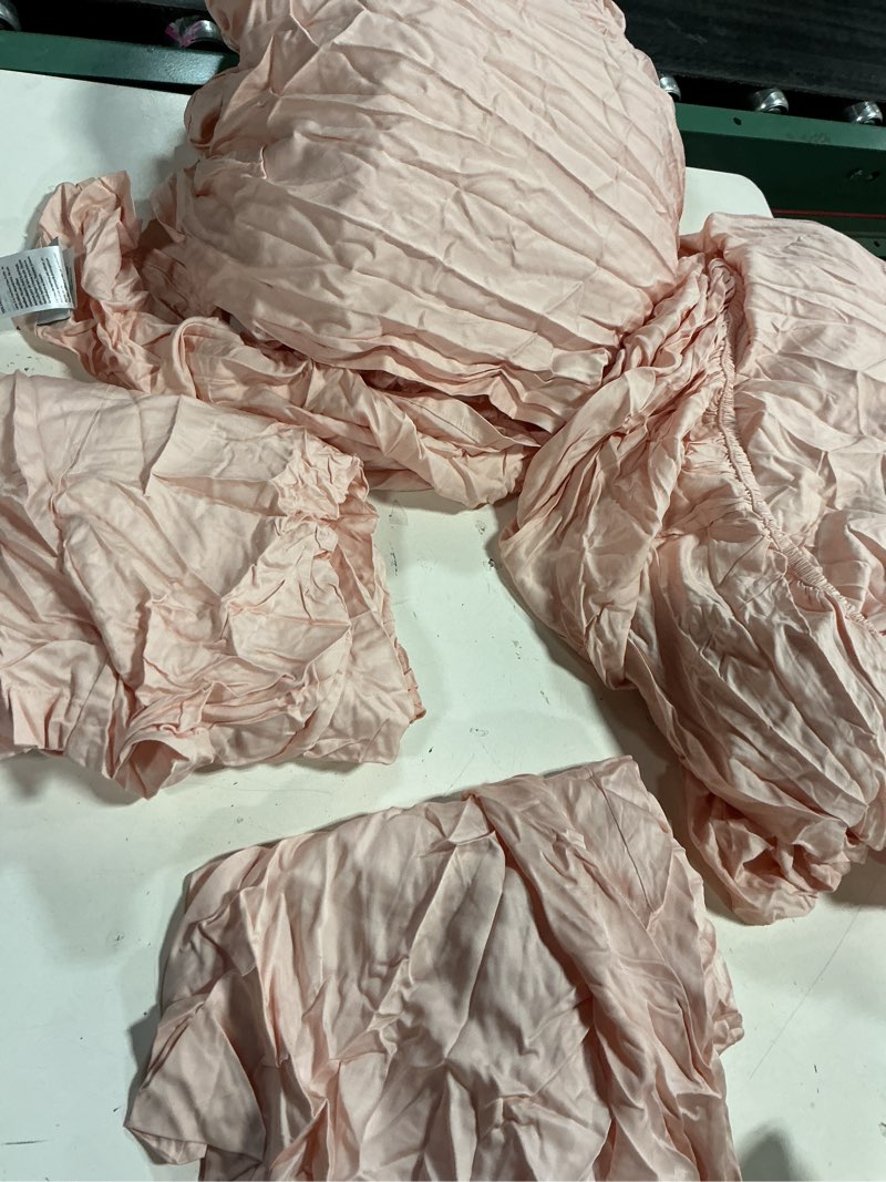 Condition photo showing Good Condition for quince, organic bamboo sheet set, (4 pcs)king, soft pink