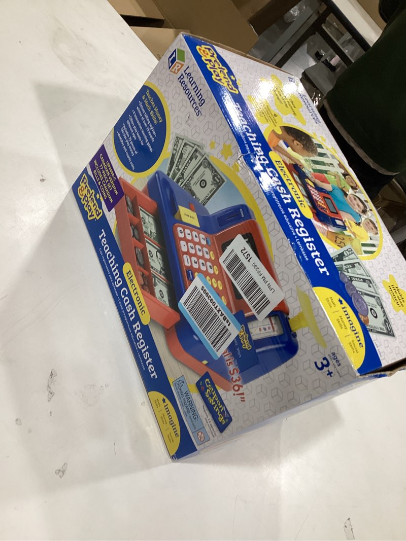 Condition photo showing As Is for Learning Resources Canadian Version Teaching Cash Register,Red/Blue