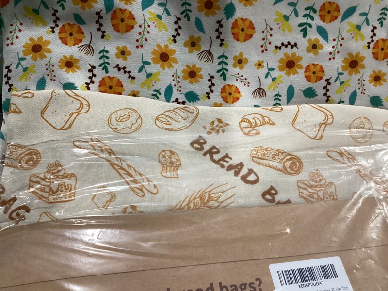 Condition photo showing Good Condition for 2-Pack Reusable Beeswax Bread Bags - Large 17x13 Inch for Sourdough & Homemade Bread Storage | All-Natural Beeswax Preservation, Eco-Friendly Cotton Food Bags - Easy to Clean & Daily Use 2 Pack