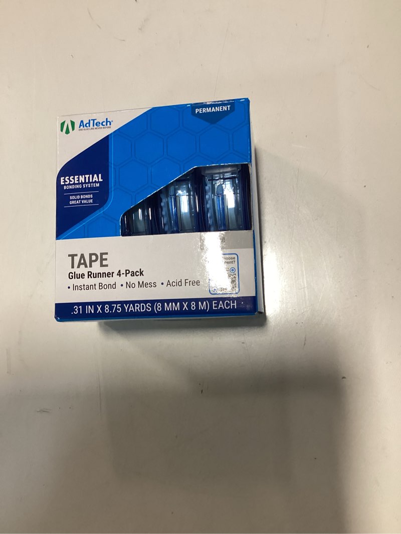 AdTech 5603 Permanent Crafter's Tape, 0.31" x 315", Pack of 4