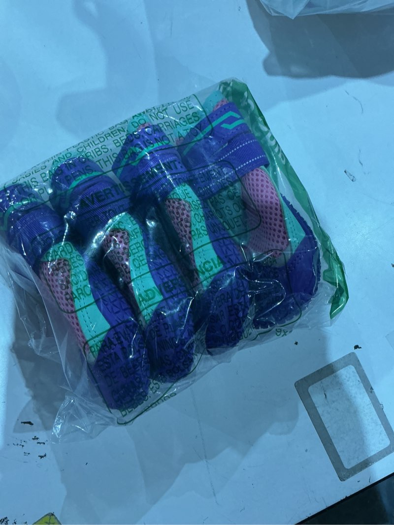 Condition photo showing As Is for outdoor dog boots, reflective dog shoes enhanced safety protective for small medium large dog (6#)