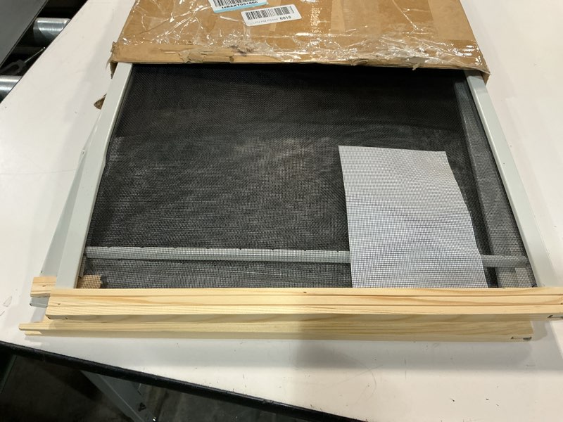 Condition photo showing As Is for frost king 2aws1845 wb marvin adjustable window screen, 18in high x fits 25-45in wide (2 pack) 18" high x fits 25-45" wide (2 pack)