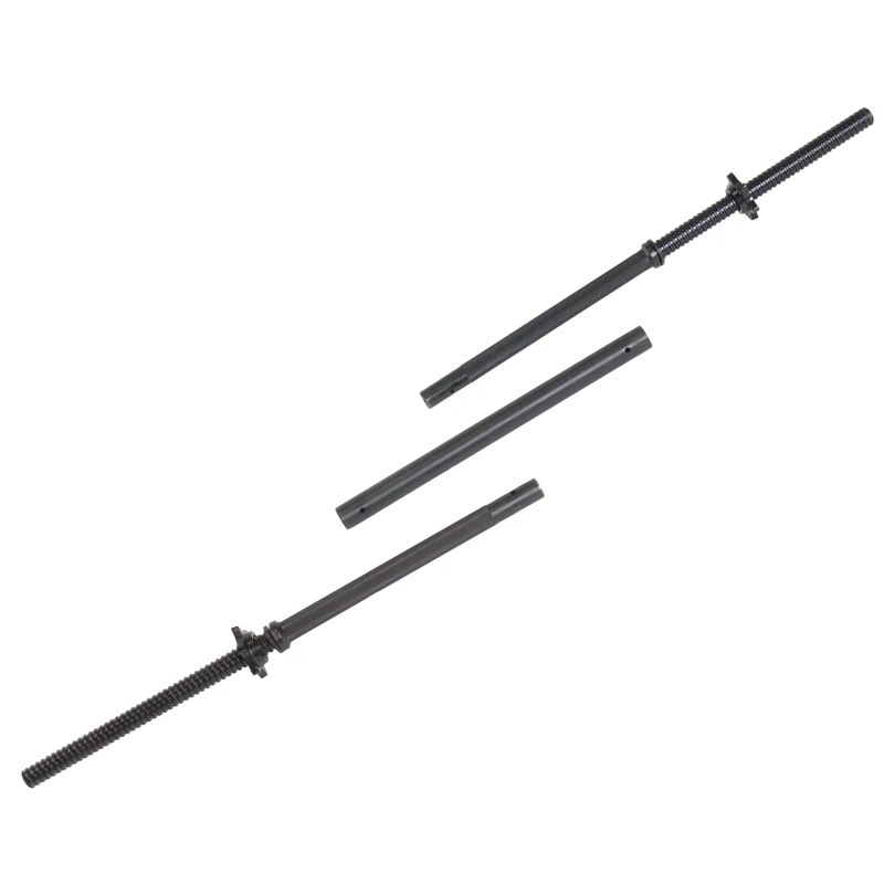 Weight Lifting Bar 57", 1" Standard Straight Barbell Bars Olympic for Home Gym Weight lifting/Strength Training/Squat/Bench Press/Deadlift/Lunges/Hip Thrusts, 2 Star Collars (480lb Weight Capacity) Silver