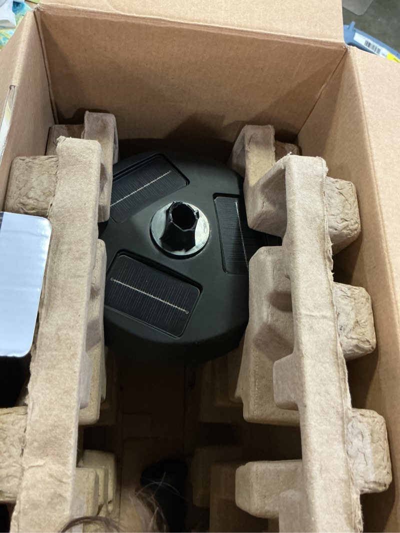 Condition photo showing As Is for (incomplete 1 piece only) better homes & gardens corbyn solar powered matte black metal landscape led pathway downlight, 20 lumens