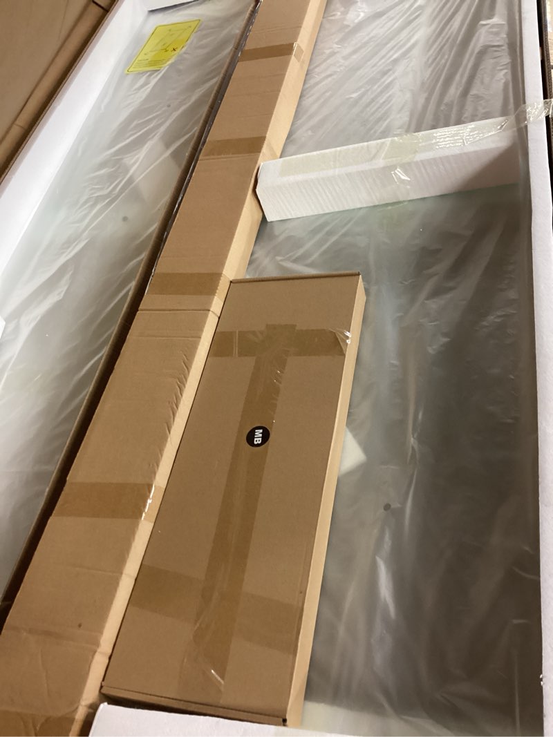 Condition photo showing Good Condition for GETPRO Sliding Shower Door 46-48 in. W x 72 in. H Semi-Frameless Bypasss Double Sliding Glass Shower Doors,1/4 inch Clear Tempered Glass Door for Walk-in Shower Matte Black Matte Black 48'' W x 72'' H