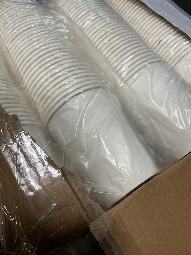 Condition photo showing New/Like New for racetop 8 oz 1000 pack disposable paper coffee cups, paper cups 8 oz disposable, ideal for party, home, office white 8 oz 1000 pack